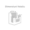 Husa SIKS textila fotoliu, reversibila, usor de intretinut, Bej-Maro