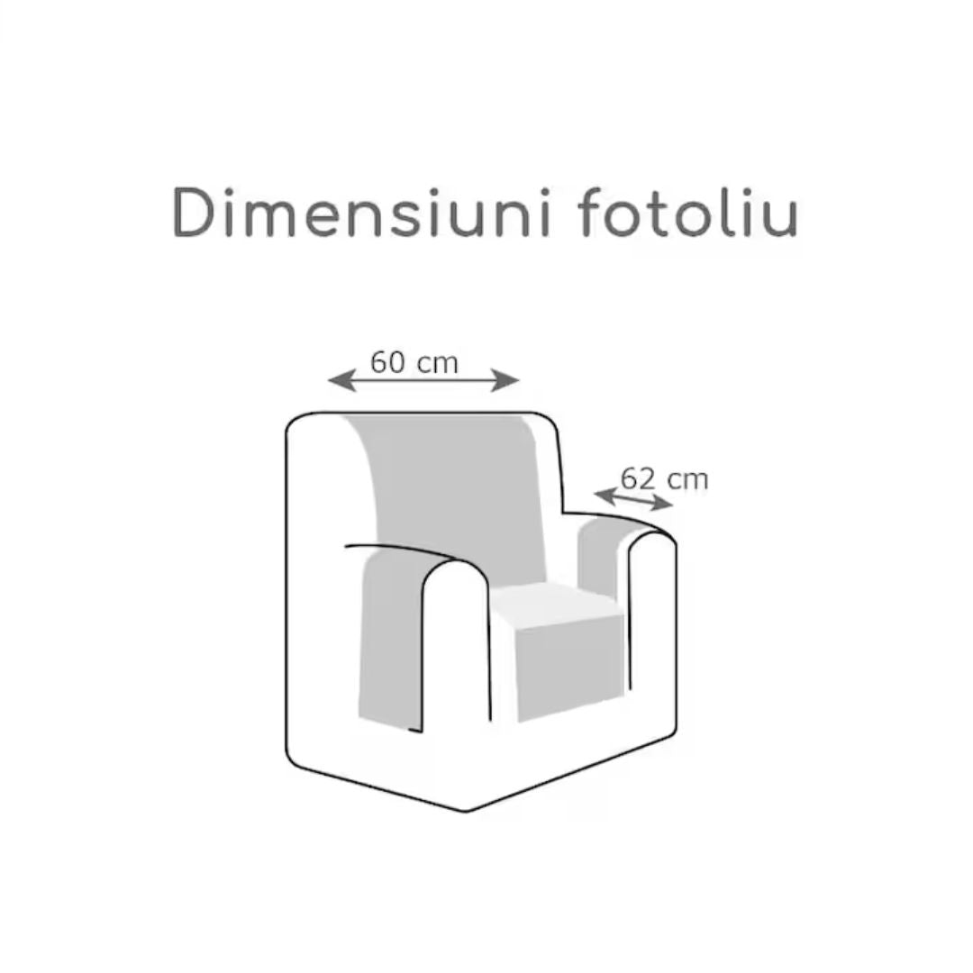 Husa SIKS textila fotoliu, reversibila, usor de intretinut, Bej-Maro