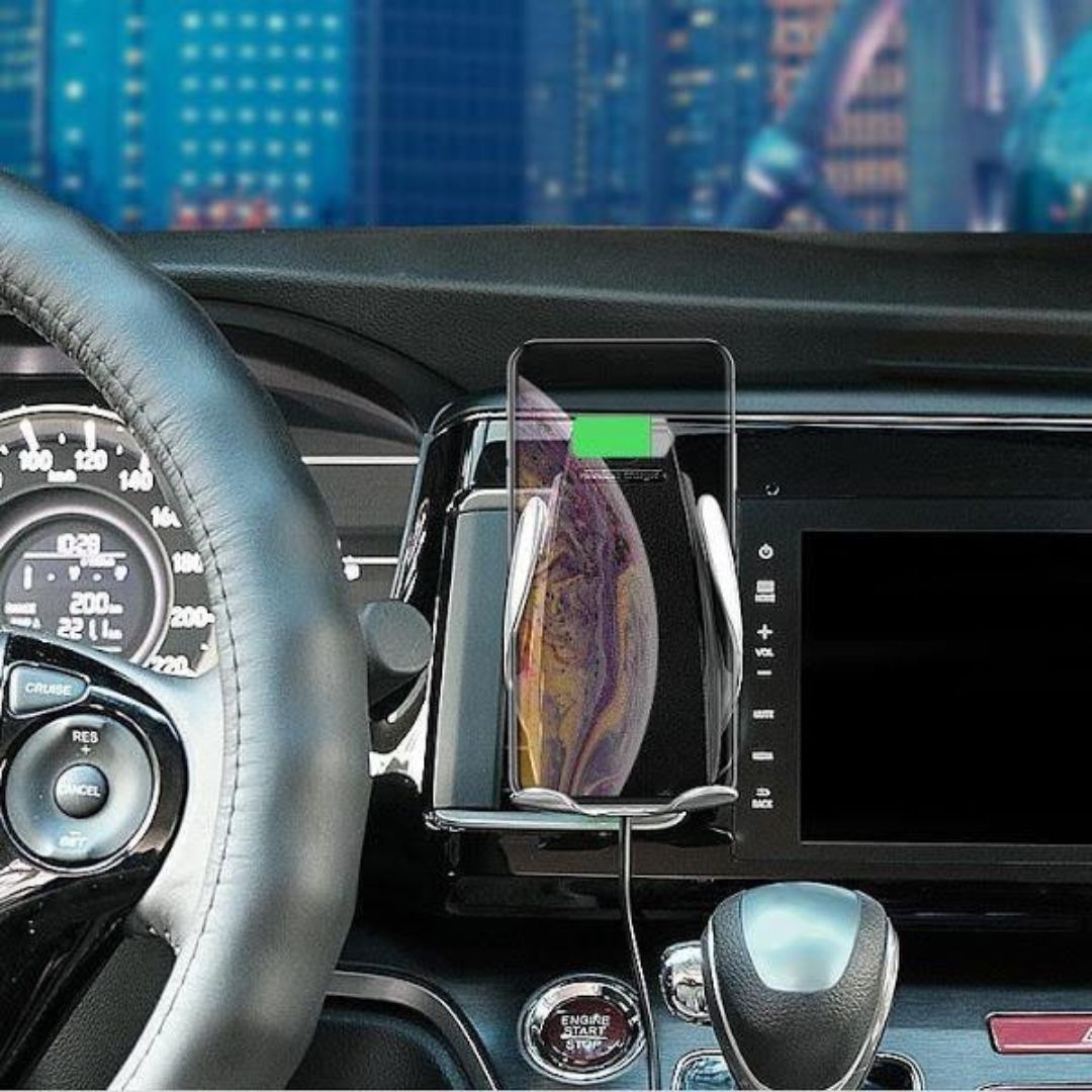 Incarcator auto telefon FAST CHARGE wireless cu sistem de prindere cu senzor