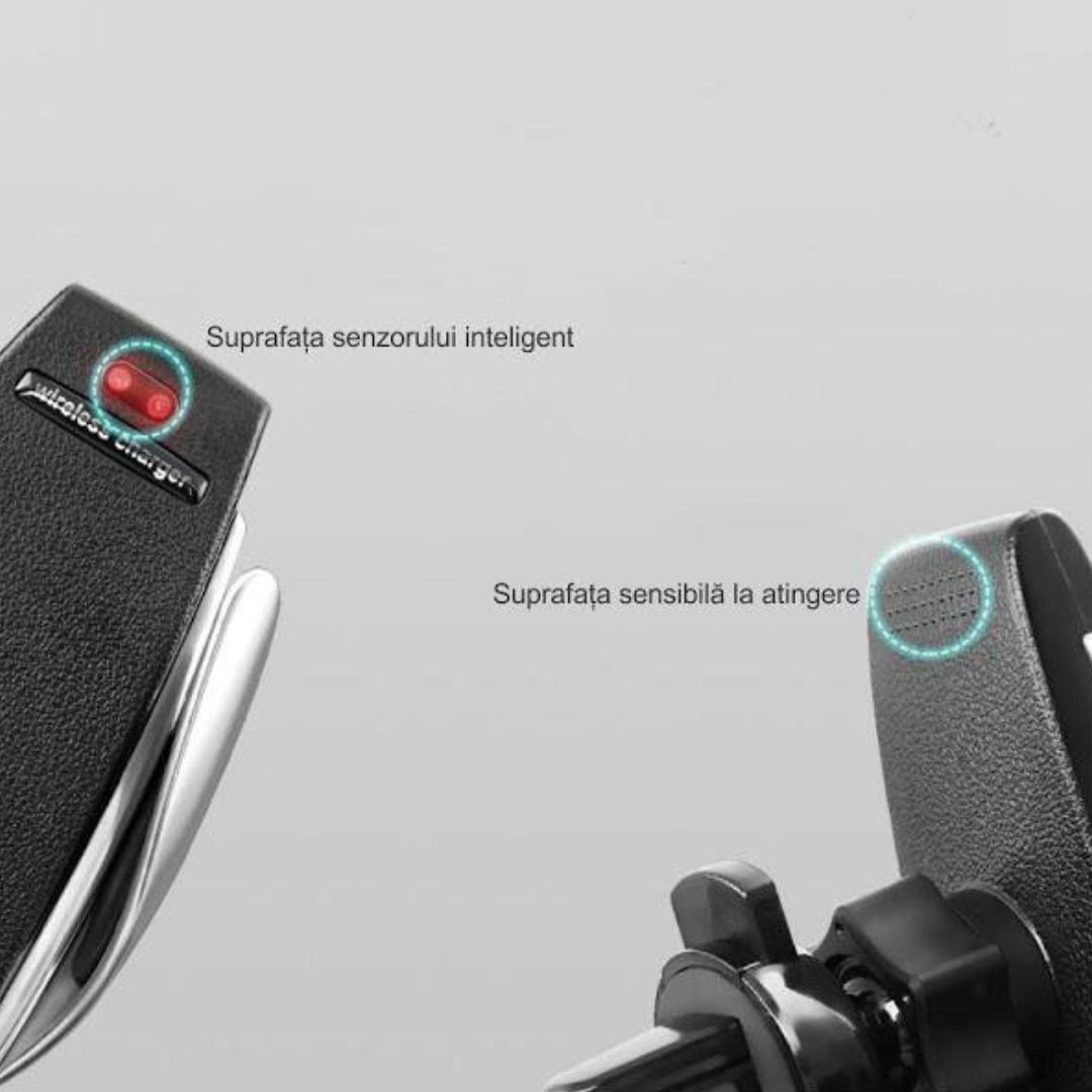 Incarcator auto telefon FAST CHARGE wireless cu sistem de prindere cu senzor