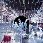 Instalatie cu incarcare solara, 100 LED-multicolor
