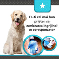 Manusa pentru par de animale, cu zimti, curata si maseaza in acelasi timp