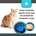 Manusa pentru par de animale, cu zimti, curata si maseaza in acelasi timp