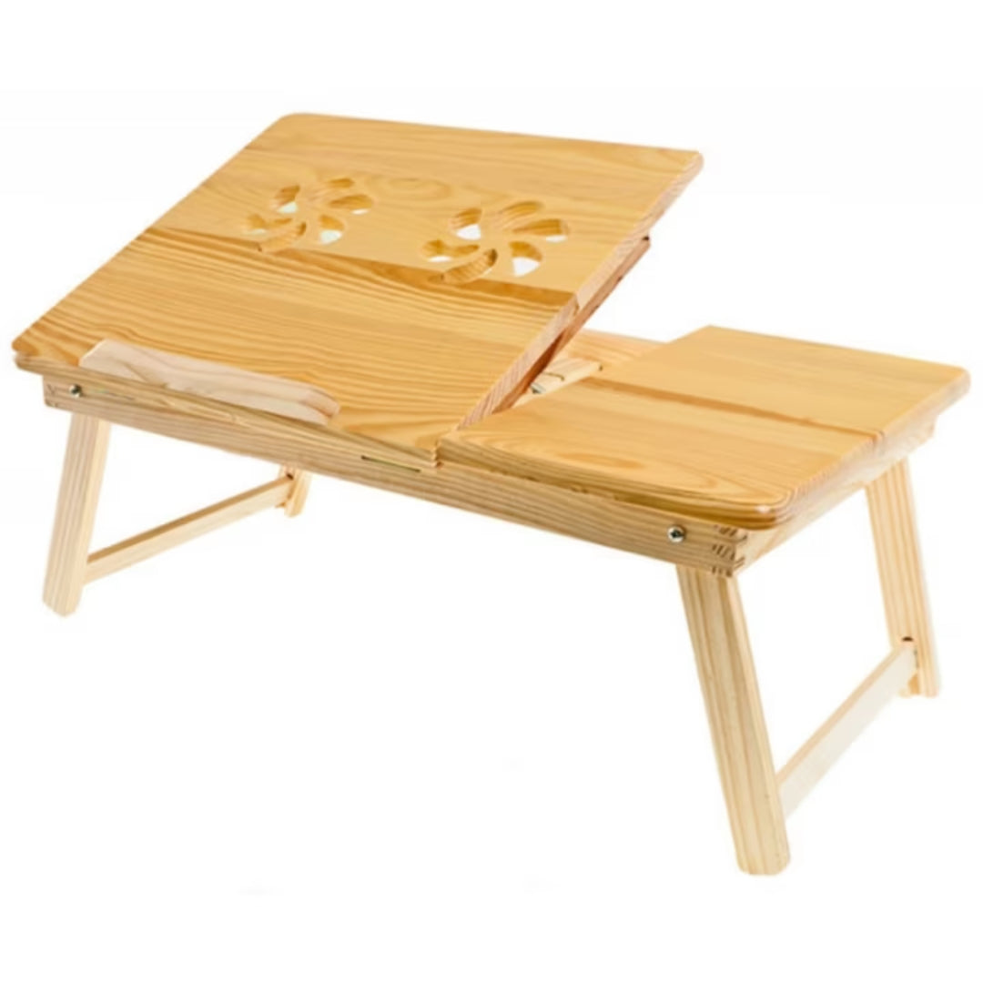 Masa pliabila din Lemn Bambus pentru laptop cu design Ergonomic