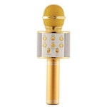 Microfon karaoke SIKS profesional cu boxa inclusa, SD Card, USB, AUX, Gold