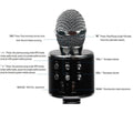 Microfon karaoke SIKS profesional cu boxa inclusa, SD Card, USB, AUX, Gold