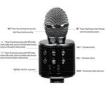 Microfon karaoke SIKS profesional cu boxa inclusa, SD Card, USB, AUX, Gold