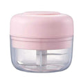 Mini tocator electric minichop, design elegant, 90x90x100 mm, reincarcabil, usb inclus, 2 lame