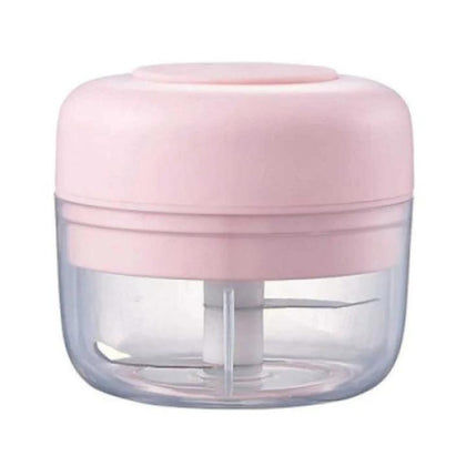 Mini tocator electric minichop, design elegant, 90x90x100 mm, reincarcabil, usb inclus, 2 lame