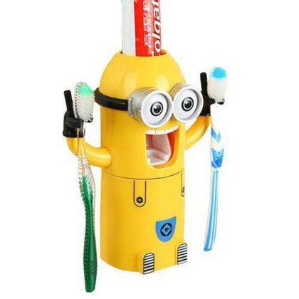 Minion Dozator pasta de dinti cu suport pentru 2 periute