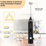 Mixer de frappe cu acumulator incorporat si 2 teluri interschimbabile, 3 trepte de viteza