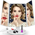 Oglinda Profesionala LED, Machiaj si Cosmetica, Reglabila, cu 3 Oglinzi Laterale Pliabile, Iluminare Led si Touch