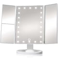 Oglinda Profesionala LED, Machiaj si Cosmetica, Reglabila, cu 3 Oglinzi Laterale Pliabile, Iluminare Led si Touch