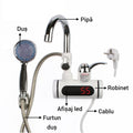 Robinet Electric cu incalzire instantanee + dus, cu afisaj LED