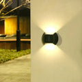 PACHET 4x Lampi Solare Bidirectionale, Exterioare pentru Perete, Iluminare Sus-Jos, IP55