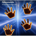 Semn LED auto cu telecomanda design mana 4 moduri efect vizual stralucitor