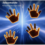 Semn LED auto cu telecomanda design mana 4 moduri efect vizual stralucitor
