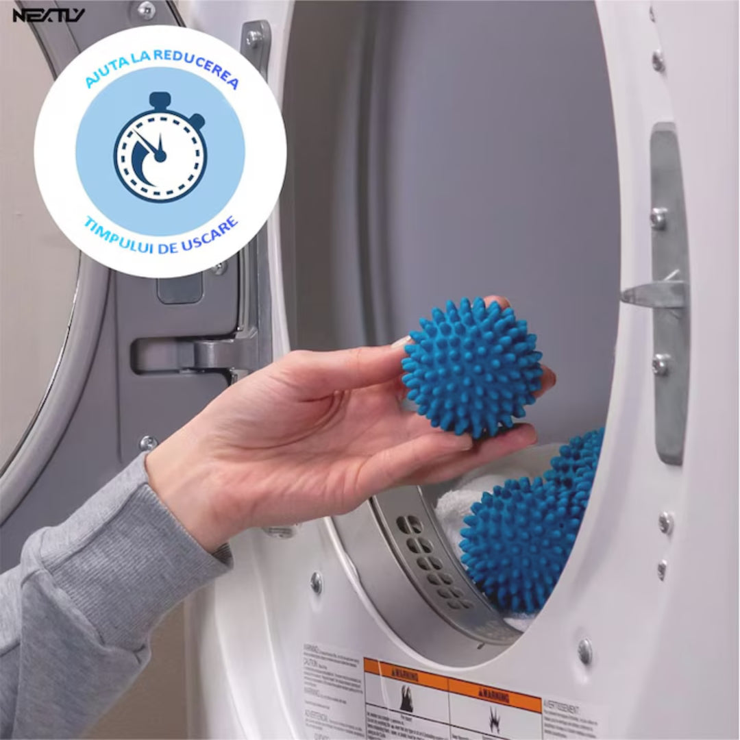 Set 2 bile pentru uscarea rapida a rufelor, Dryer Balls