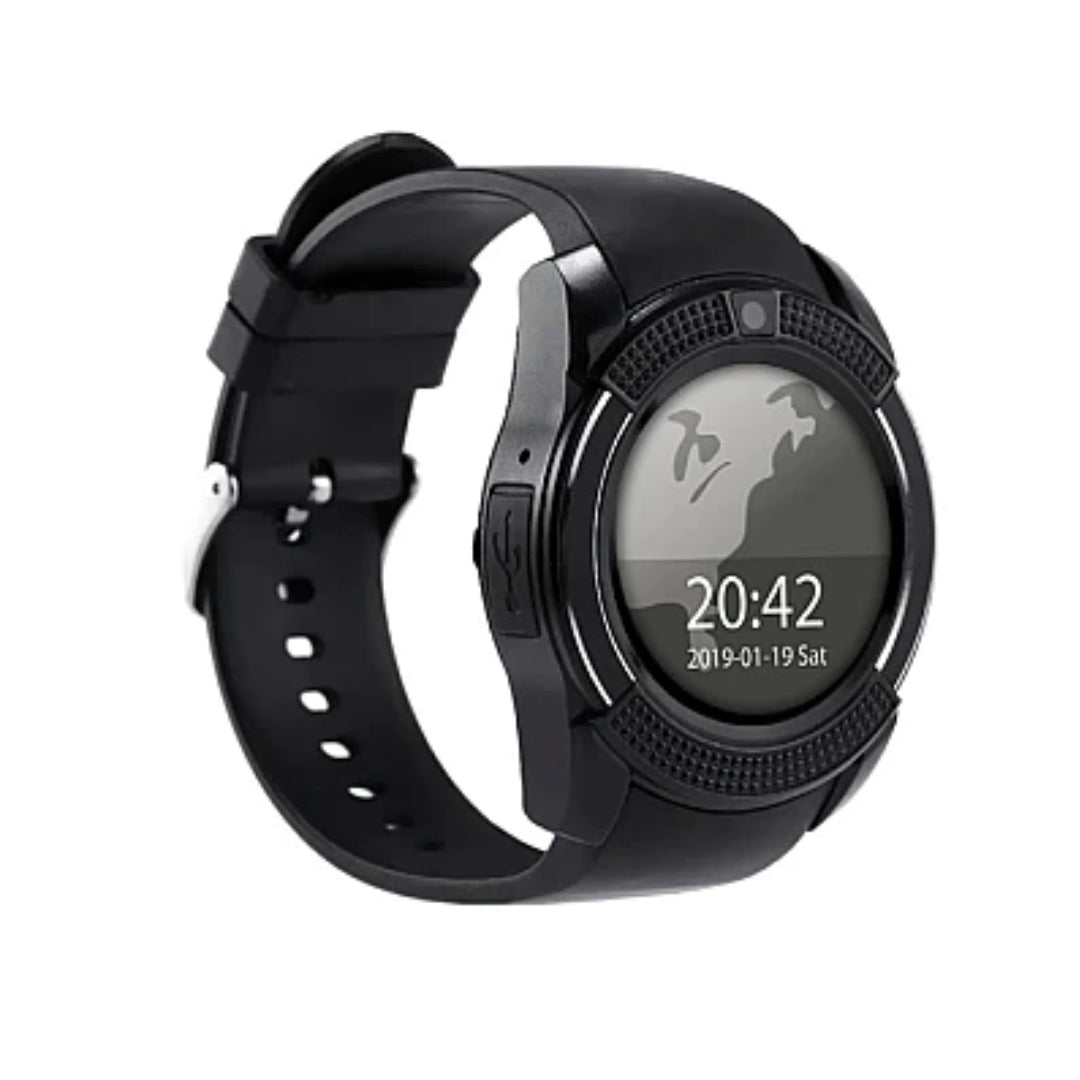Smartwatch MediaTek V8, cartela SIM, camera, notificari facebook, whatsApp