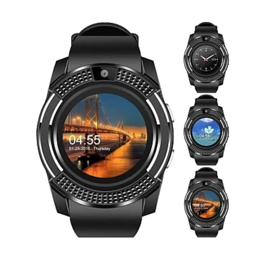 Smartwatch MediaTek V8, cartela SIM, camera, notificari facebook, whatsApp