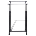 Stender telescopic cu 2 bare pentru umerase haine