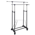 Stender telescopic cu 2 bare pentru umerase haine