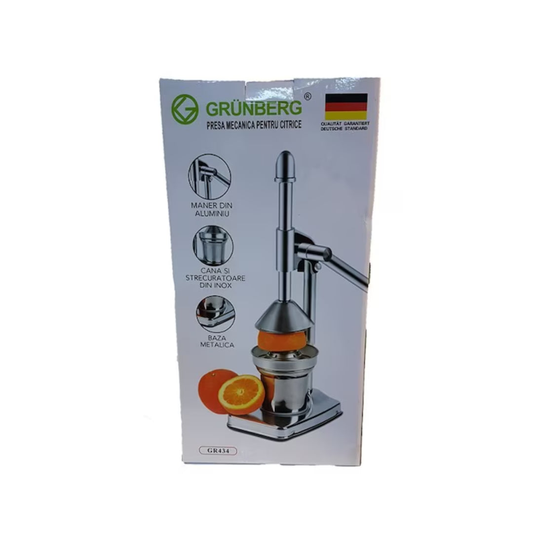 Storcator manual de citrice, din inox, pentru sucuri, 37 cm