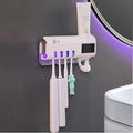Suport cu Sterilizator pentru Periute de Dinti si Dozator Pasta de Dinti