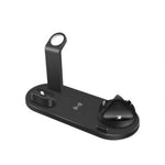 Suport de incarcare 4 in 1, Kephe, Wireless Charging, 6 Conectori, Universal, Negru