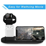 Suport de incarcare 4 in 1, Kephe, Wireless Charging, 6 Conectori, Universal, Negru