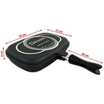 Tigaie dublă cu suprafață antiaderentă grill și clasică Gourmet Evolution, 36cm