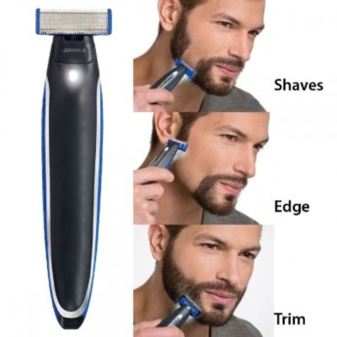 Trimmer Bărbierit și Ras Uscat, UltraFin, Precizie, 3 Capete Ajustabile