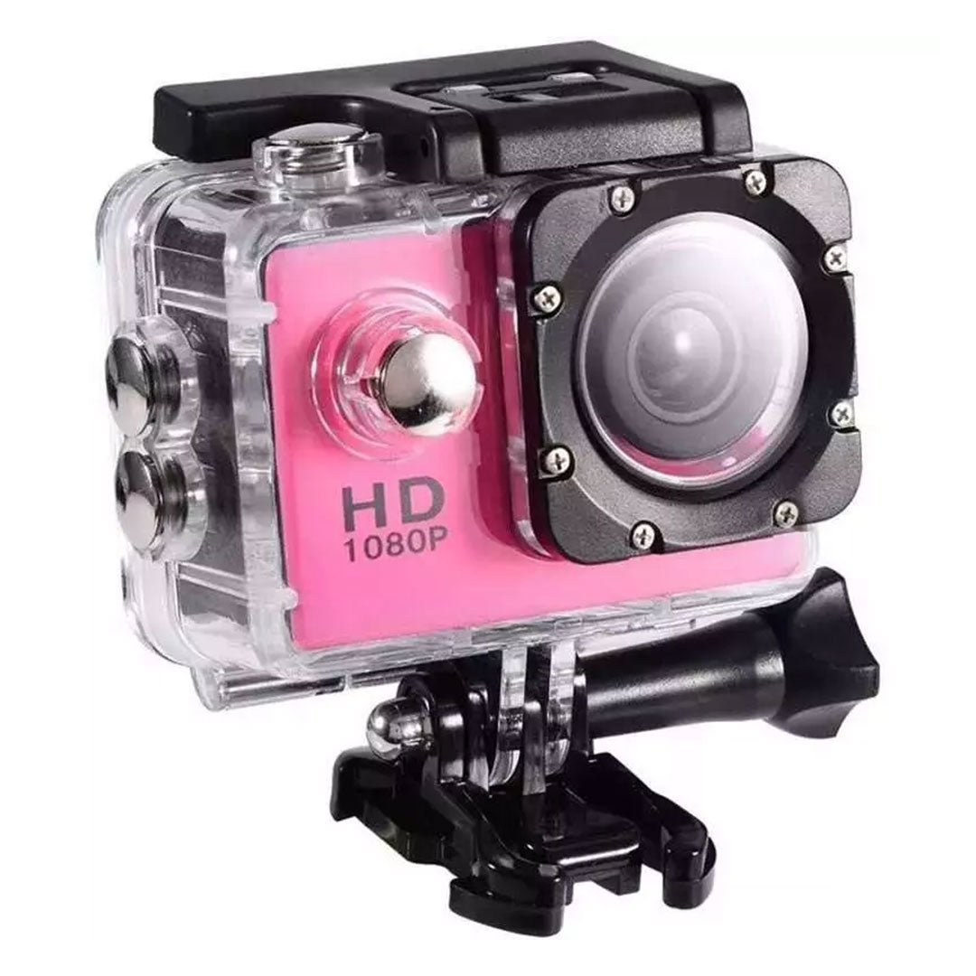 Camera Sport Waterproof EDAR, 32 GB, LCD, 30 FPS, HD 1080P, 12M, 2 inch, Autonomie 90 min, Roz