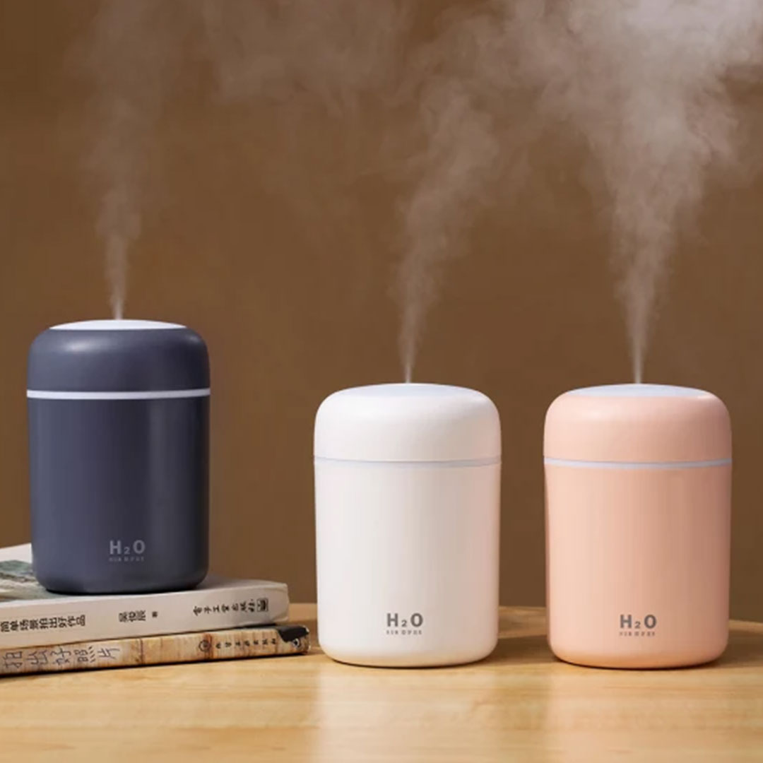 Umidificator, Diffuser pentru Casa, Birou sau Masina, LED, 300mL