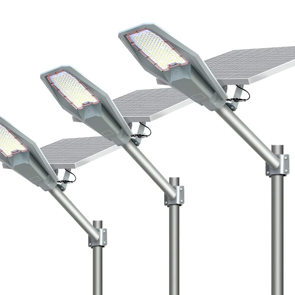 Lampa Solara Stradala Jorton, LED 600W, panou solar, telecomanda, suport inclus