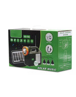 Kit solar de iluminare GD Times GD-102, 3 becuri, boxa BT, radio, 80W