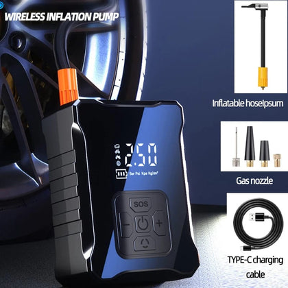 Compresor Auto portabil, Ecran LED, Wireless
