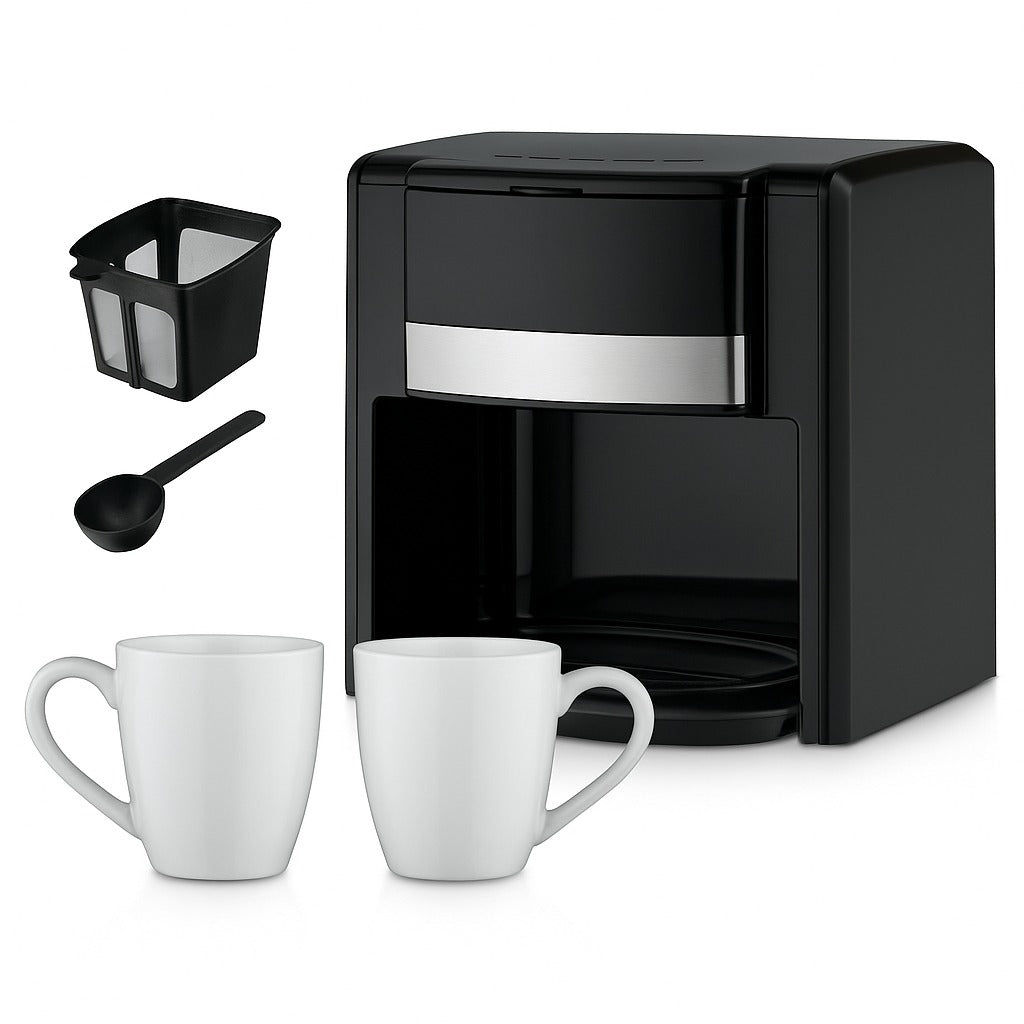 LumaBella Mașină de cafea cu filtru 500W, cu 2 cesti
