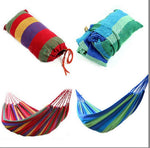 Set 2 Hamace Multicolore pentru o Persoana, 200×80 cm cu Accesorii de Prindere