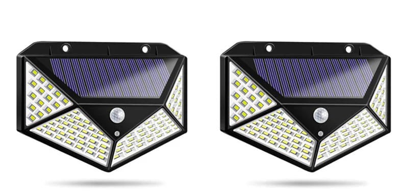 Set de 2 Lampi solare cu senzor de miscare, 100 LED