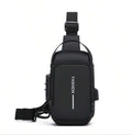 Bonluo Geantă Crossbody Neagră Din Imitație De Piele Cu Cifru De Securitat