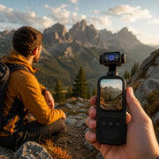 Cameră video sport 4K utilizată pentru filmare în drumeție