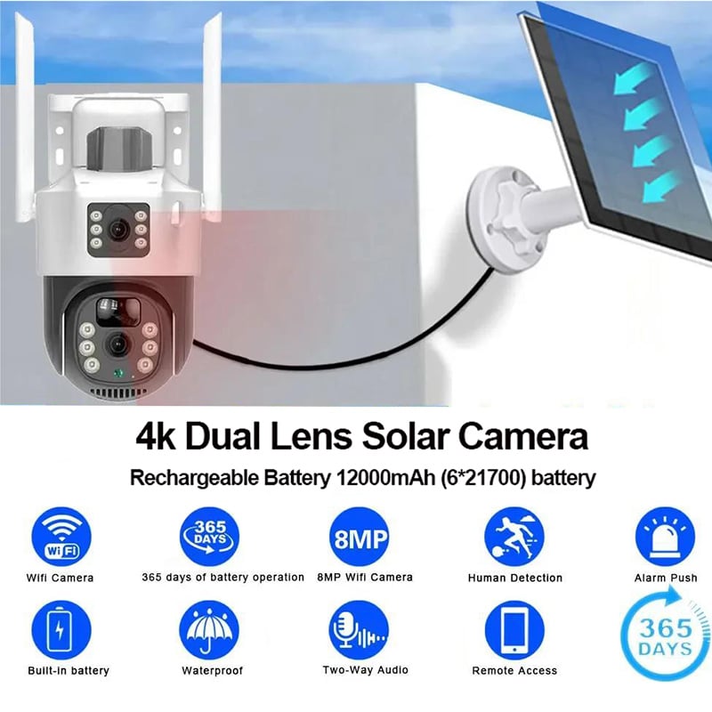 Camera supraveghere, 4G, Panou Solar