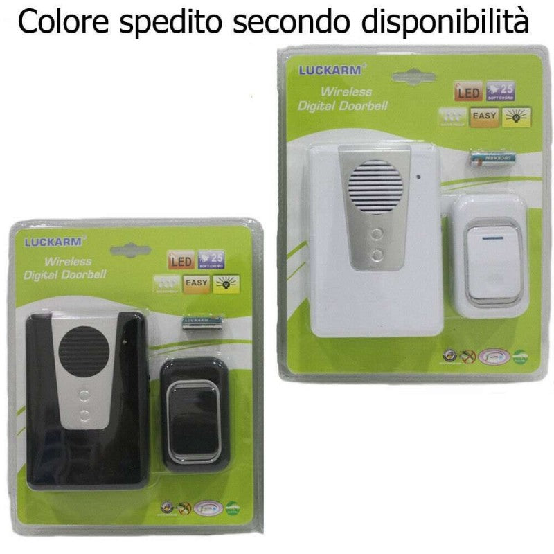 Sonerie wireless pentru casă, cu 25 de melodii, lumină LED, 3905