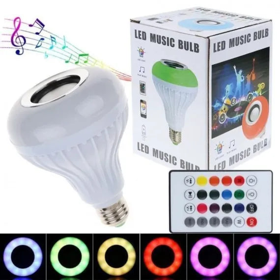 Bec led cu difuzor, Bluetooth si telecomanda
