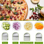 Feliator de legume multifunctional, 30 de taieturi diferite, razatoare bucatarie taiere cartofi presa manuala, pliabil