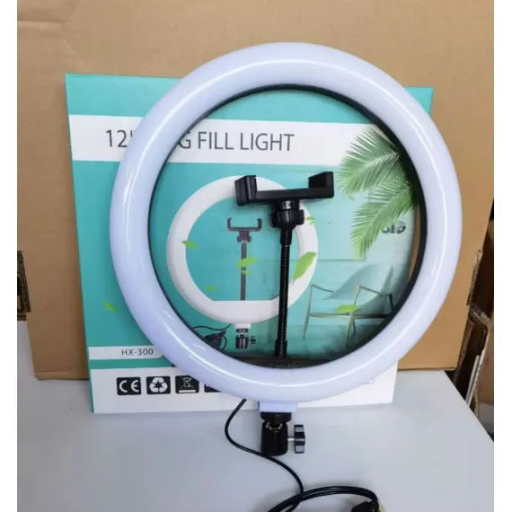 Lampă circulară 12 inchi, mobilă pentru video, foto, machiaj și streaming live