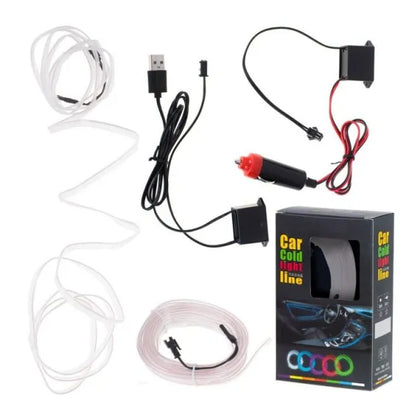 Kit banda LED auto, lumina ambientala 1M 12V / USB