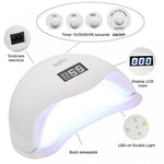 Lampa profesionala, UV LED SUN 48 watt, double light hybrid, pentru manichiura unghii false