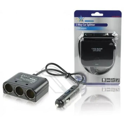 Multiplicator bricheta auto cu 3 iesiri si port USB